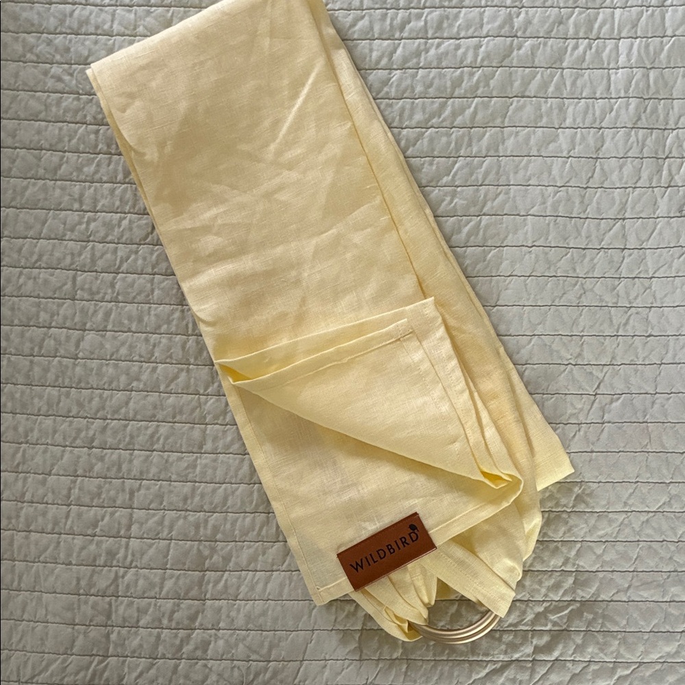 WildBird Duckling Yellow Linen Ring Sling